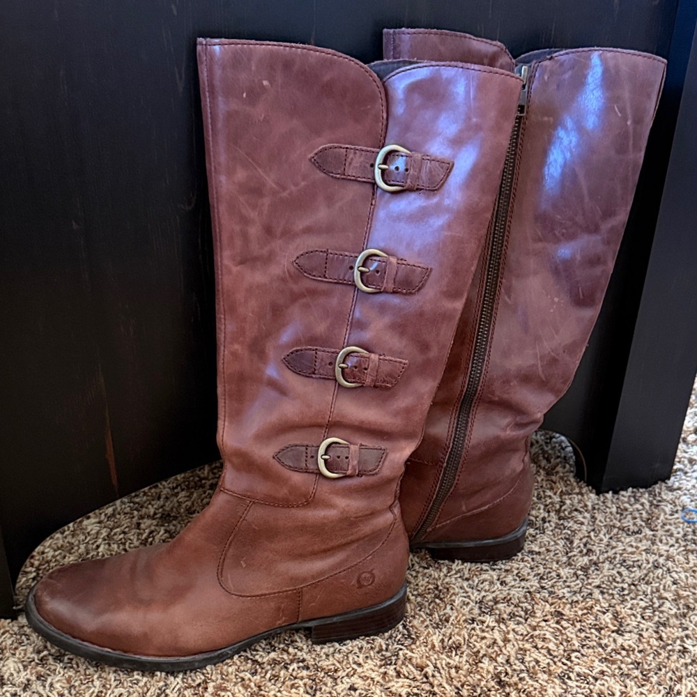 Born Chestnut Over the Knee Boots